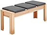 Bank Esszimmerbank NATURE ONE 130 cm mit Kissen - Kernbuche teilmassiv