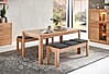 Bank Esszimmerbank NATURE ONE 130 cm mit Kissen - Kernbuche teilmassiv