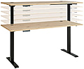 Schreibtisch MEMPHIS Artisan Eiche - höhenverstellbar 160 x 73 cm