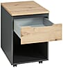 Rollcontainer MEMPHIS Front Artisan Eiche Korpus Graphit 1 Schublade