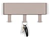 Garderobenhaken DAX PLAY 3 Silky Taupe Hakenleiste von Spinder Design