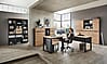 Komplettbüro MEMPHIS II 11-teilig Front Artisan Eiche Korpus Graphit