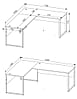 Komplettbüro MEMPHIS II 11-teilig Front Artisan Eiche Korpus Graphit