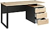 Komplettbüro MEMPHIS V 4-teilig Front Artisan Eiche Korpus Graphit