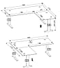 Komplettbüro MEMPHIS X 9-teilig Front Artisan Eiche Korpus Graphit