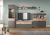 Wohnwand MASON W01 4-teilig - Nox Eiche und Basalt grau