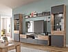 Wohnwand MASON W02 4-teilig - Nox Eiche und Basalt grau
