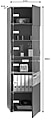 Wohnwand MASON W02 4-teilig - Nox Eiche und Basalt grau