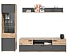 Wohnwand MASON W04 3-teilig - Nox Eiche und Basalt grau