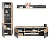 Wohnwand MASON W04 3-teilig - Nox Eiche und Basalt grau