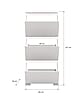 SHOELOVE Schuhschrank 3 Klappen weiß B 60 x H 127 cm + T 18 cm