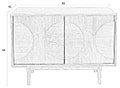 Sideboard GROOVE mit 2 Türen und Walnussfurnier von Zuiver
