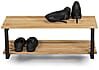Schuhregal Flurregal RIZZOLI / MARCO Schwarz mit 2 Ablagen in Eiche