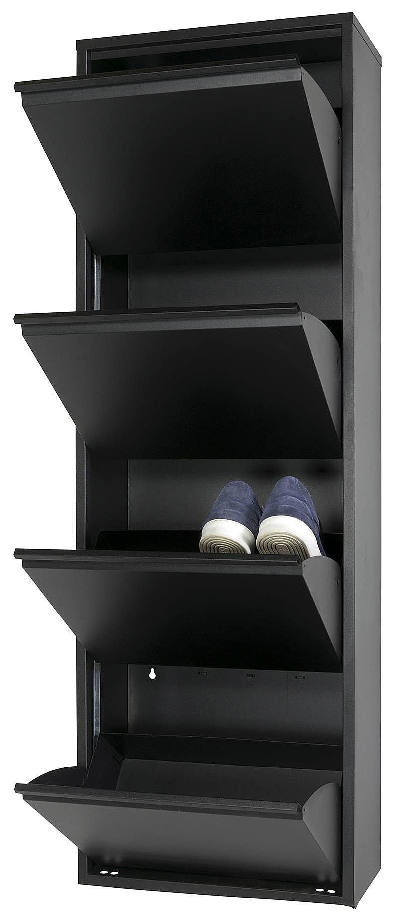 Schuhkipper BILLY 4 Schuhschrank in schwarz Design Spinder von
