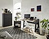 Sekretär Schreibtisch JASMIN Graphit Artisan Eiche Nachbildung