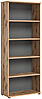 Regal Büroregal MASON 200x80 cm in Nox Eiche und Basalt grau