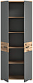 Schrank Büroschrank MASON 200x80 cm in Nox Eiche und Basalt grau
