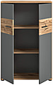 Schrank Büroschrank MASON 122x80 cm in Nox Eiche und Basalt grau