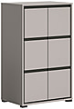Garderobenmöbel-Set JARU 5-teilig - Dekor Grau und Schwarz 245 x 196cm
