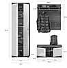 Garderobenmöbel-Set SCOUT 3-teilig - weiß Hochglanz/Rauchsilber Dekor