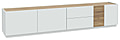 Lowboard LEWISVILLE 3-trg. 2 Schub. Optik Secret Grey / Valencia Oak