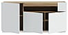 Sideboard LEWISVILLE Kommode mit 3 Türen Dekor Hellgrau / Valencia Oak