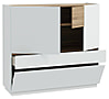 Highboard LEWISVILLE 3-trg. Dekor Secret Grey / Valencia Oak von Forte