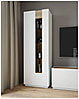 Vitrine LEWISVILLE Schrank 1 Tür Optik: Secret Grey / Valencia Oak