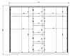 Kleiderschrank JASMIN 5 Türen mit Spiegel Pinie weiß Nachbildung