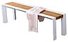 Gartenbank Sitzbank VENICE 3-Sitzer 180 cm Aluminium und Nonwood
