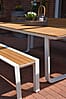 Gartenbank Sitzbank VENICE 3-Sitzer 180 cm Aluminium und Nonwood