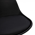 Barhocker KORSIKA Kunstleder Schwarz verstellbare Sitzhöhe 360° drehbar