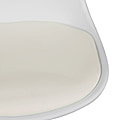 Barhocker KORSIKA Kunstleder Weiß verstellbare Sitzhöhe 360° drehbar