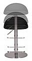 Barhocker WL1.281 Schwarz Edelstahl verstellbare Sitzhöhe 360° drehbar