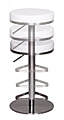 Barhocker WL1.294 Weiß Edelstahl verstellbare Sitzhöhe 360° drehbar