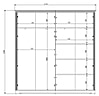 Schlafzimmer JASMIN mit 4-trg. Schrank und Doppelbett Pinie weiß Optik