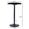 Bartisch Schwarz Stehtisch Ø 60 cm, Partytisch Bistrotisch 100 cm Hoch