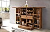 Hausbar LUCCA Sheesham Massivholz 65x91x50 cm Weinbar ausklappbar
