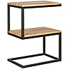 Beistelltisch AKOLA S-Form Massiv-Holz Akazie / Metall 45 x 60 x 30 cm