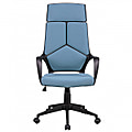 Bürostuhl Chefsessel Stoff Hellblau mit Wippfunktion und Armlehne
