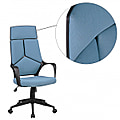 Bürostuhl Chefsessel Stoff Hellblau mit Wippfunktion und Armlehne