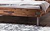 Hasena Massivholzbett DUNO 90x200 cm Vintage Brown Höhe Fuß 20 cm
