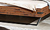 Hasena Massivholzbett EZZO 140x200 cm Vintage Brown Höhe Kufe 20 cm