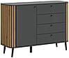 Sideboard Kommode PURE 120x88 cm in Artisan Eiche/Grau Dekor