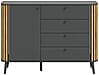 Sideboard Kommode PURE 120x88 cm in Artisan Eiche/Grau Dekor