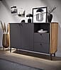 Sideboard PURE 138x88 cm in elegantem Artisan Eiche/Grau Dekor