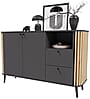 Sideboard PURE 138x88 cm in elegantem Artisan Eiche/Grau Dekor