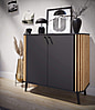 Sideboard Kommode PURE 92x88 cm in elegantem Artisan Eiche/Grau Dekor