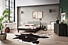 Hasena Massivholzbett ALINO 140x200 cm Vintage Grey Höhe Fuß 20 cm