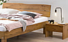 Hasena RENZETTI Bett Massivholzbett 140x200 Fuß 20 cm Wildeiche geölt